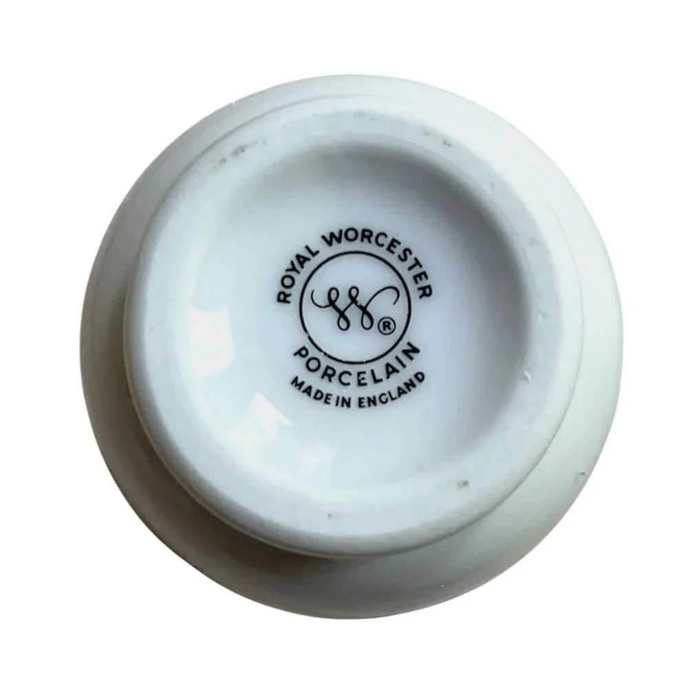 Set of 2 Vintage Royal Worcester 1960s "Woodland Birds" Porcelain Egg Coddlers - Picture 10 of 12